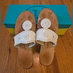 Jack Rogers Women's Boating Jacks Sandals White Size 6
